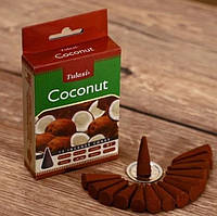 Ароматические конусы Tulasi - (Кокос) Coconut Incense Cones 15 шт. (Zp34419)