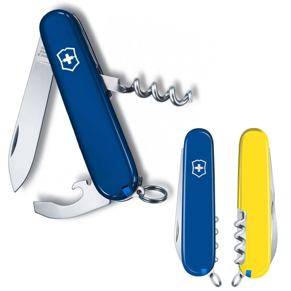 Швейцарський складаний ніж Victorinox WAITER UKRAINE синьо-жовтий 0.3303.2.8, фото 1
