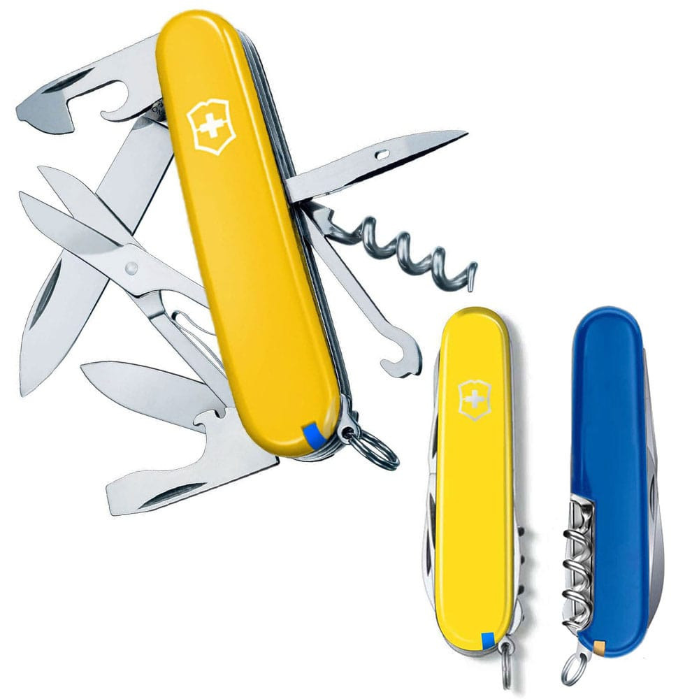 Швейцарський складаний ніж Victorinox CLIMBER UKRAINE жовто-синій 1.3703.8.2, фото 1