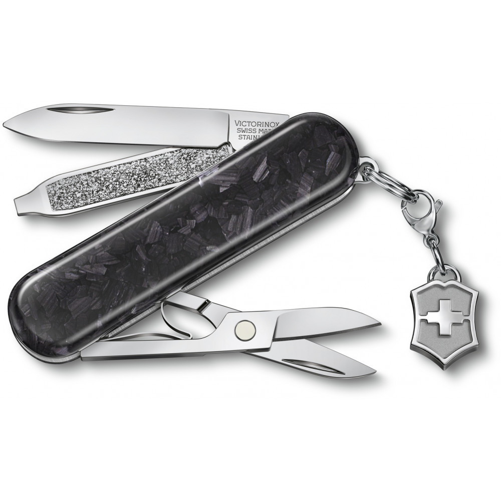 Швейцарський складаний ніж Victorinox CLASSIC SD Brilliant Carbon 0.6221.90