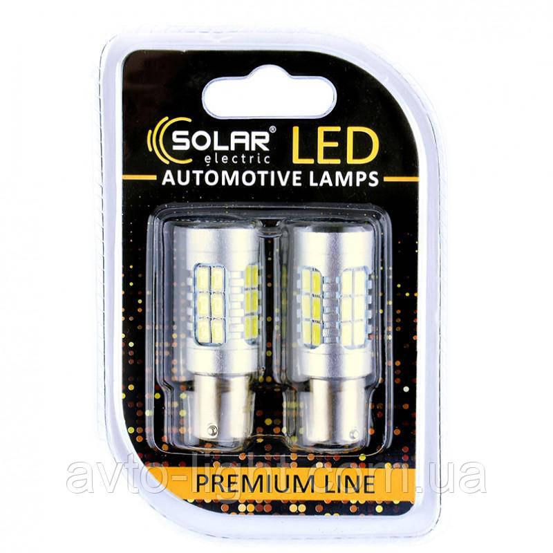 Solar SL1395 Світлодіод 12/24V Т25 Оманка Білий SMD 27 (2835) (2шт.бл.)