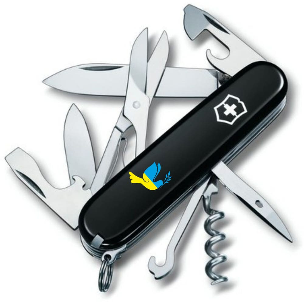 Швейцарський складаний ніж Victorinox CLIMBER UKRAINE Голуб миру синьо-жовт. 1.3703.3_T1036u