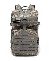 Тактический походный рюкзак на 45 л D3-GGL-306 Серый пиксель.PeremogaUA