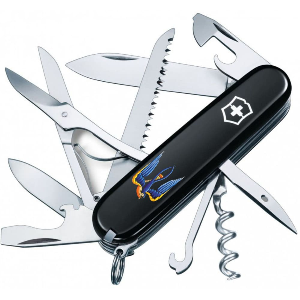 Швейцарський складаний ніж Victorinox HUNTSMAN UKRAINE Тризуб-Ластівка 1.3713.3_T1230u, фото 1