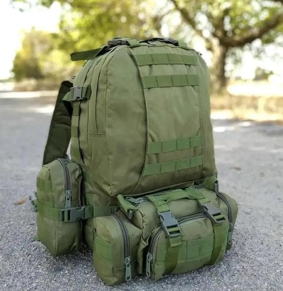 Тактичний похідний рюкзак Solve на 56 л D3-GGL-401 Олива.PeremogaUA