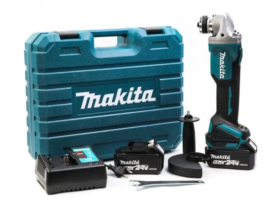 Аккумуляторная болгарка Makita DGA 404 (24V 5A) без щеточная УШМ Макита угловая шлифмашина, турбинка - фото 4 - id-p1958443975