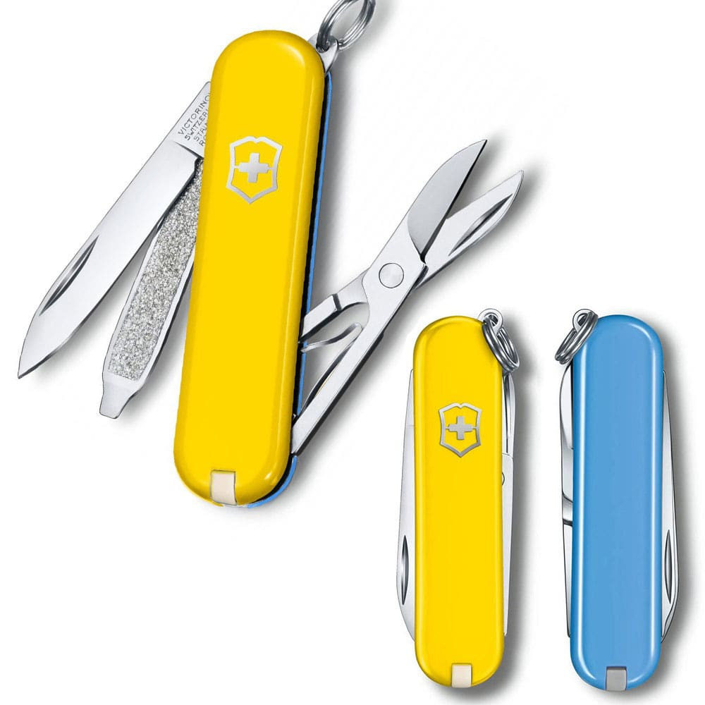 Швейцарський складаний ніж Victorinox CLASSIC SD UKRAINE жовто-блакитний 0.6223.8G.28
