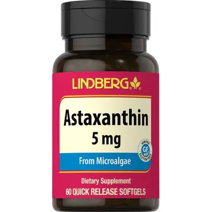 Астаксантін Lindberg Astaxanthin 5 мг 60 капс., фото 2