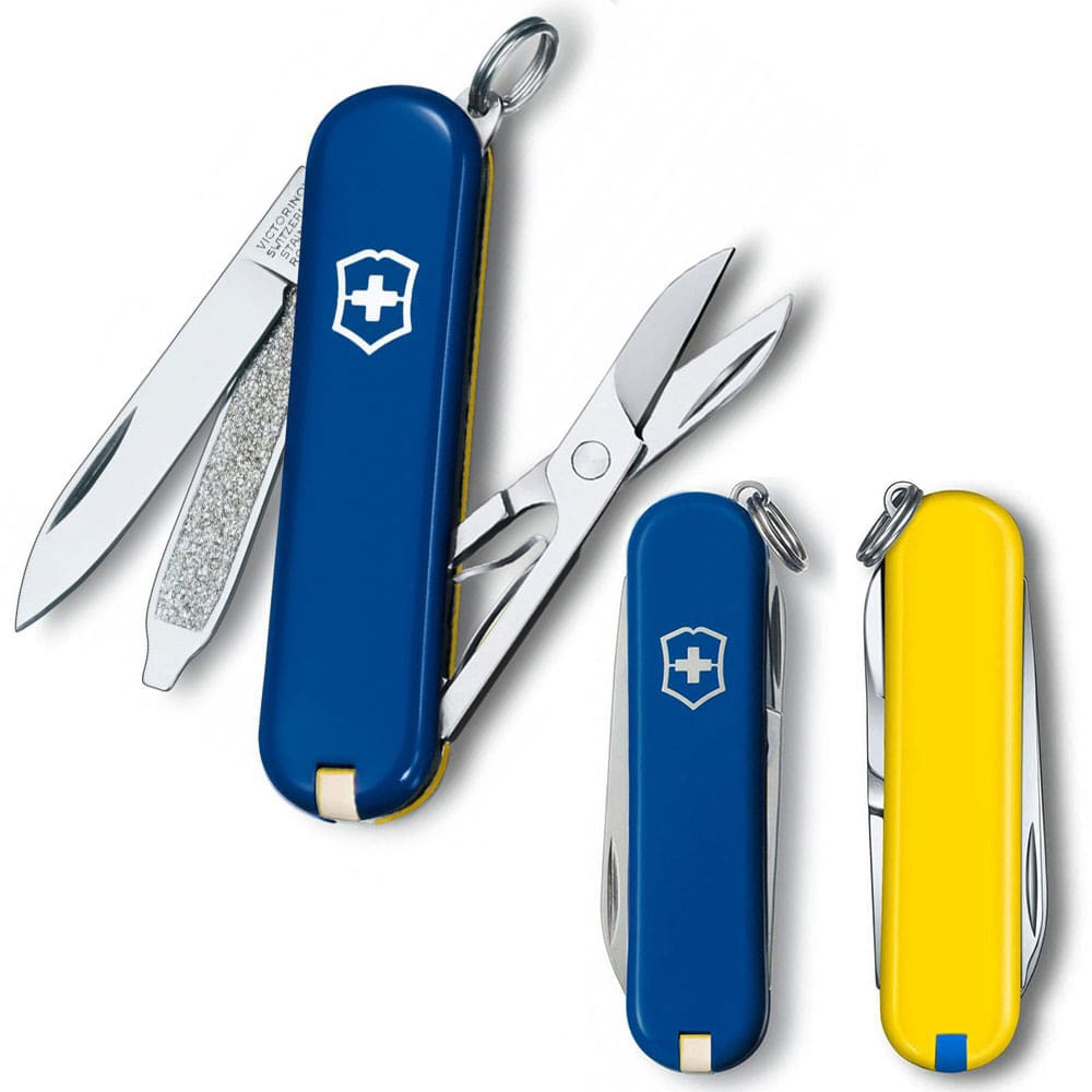 Швейцарський складаний ніж Victorinox CLASSIC SD UKRAINE синьо-жовтий 0.6223.2.8