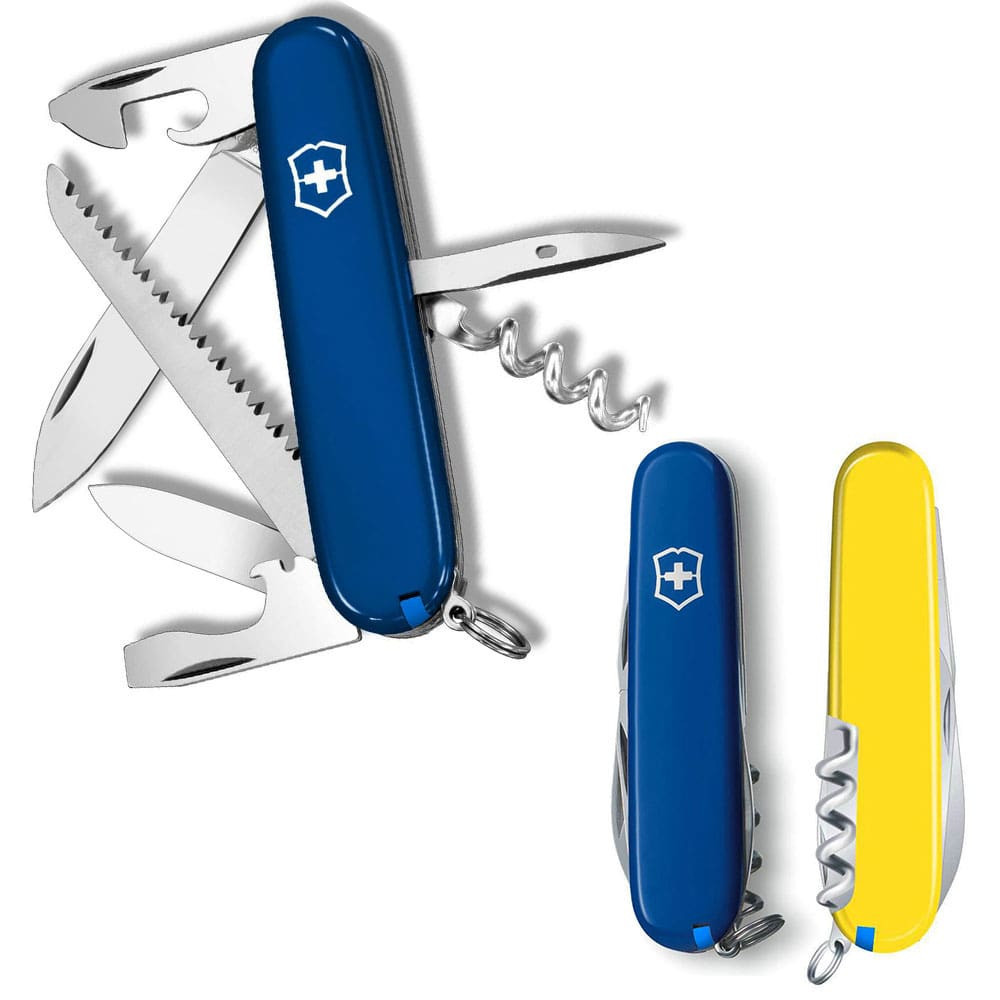 Швейцарський складаний ніж Victorinox CAMPER UKRAINE синьо-жовтий 1.3613.2.8