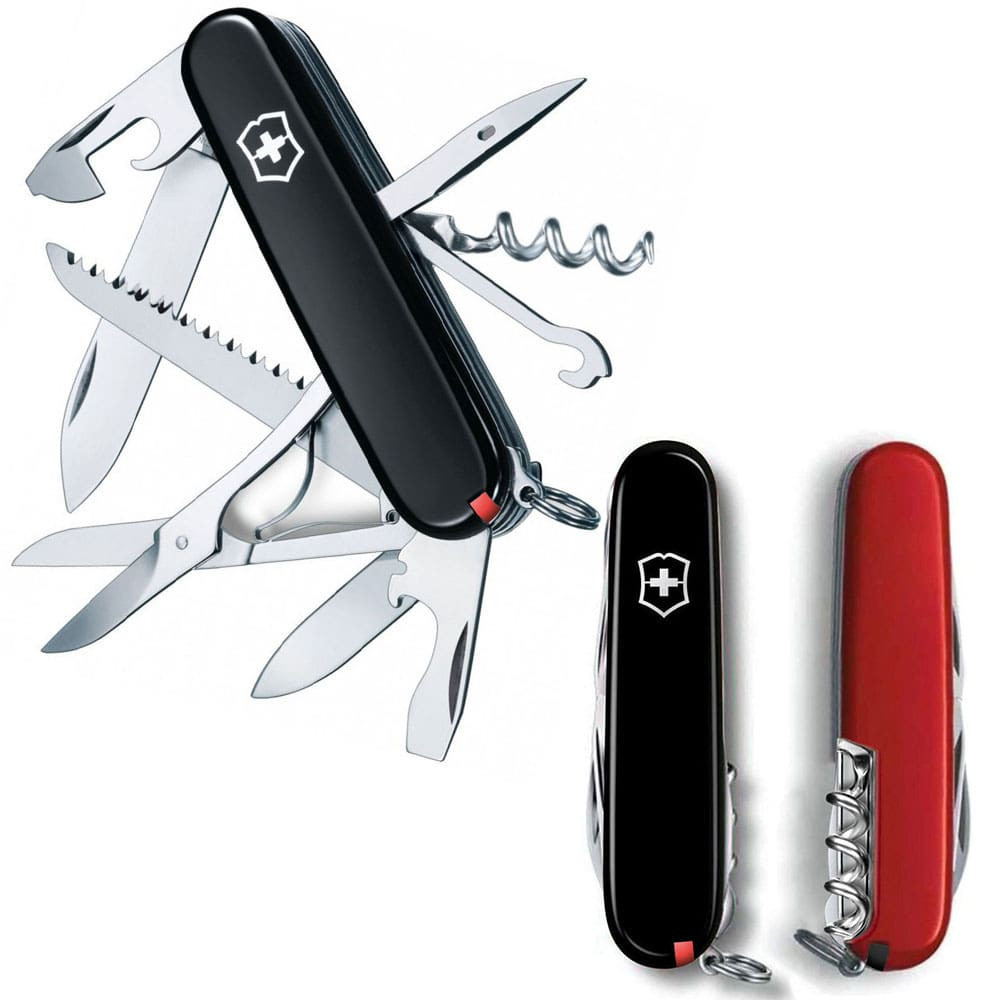 Швейцарський складаний ніж Victorinox HUNTSMAN UKRAINE чорно-червоний 1.3713.3.1
