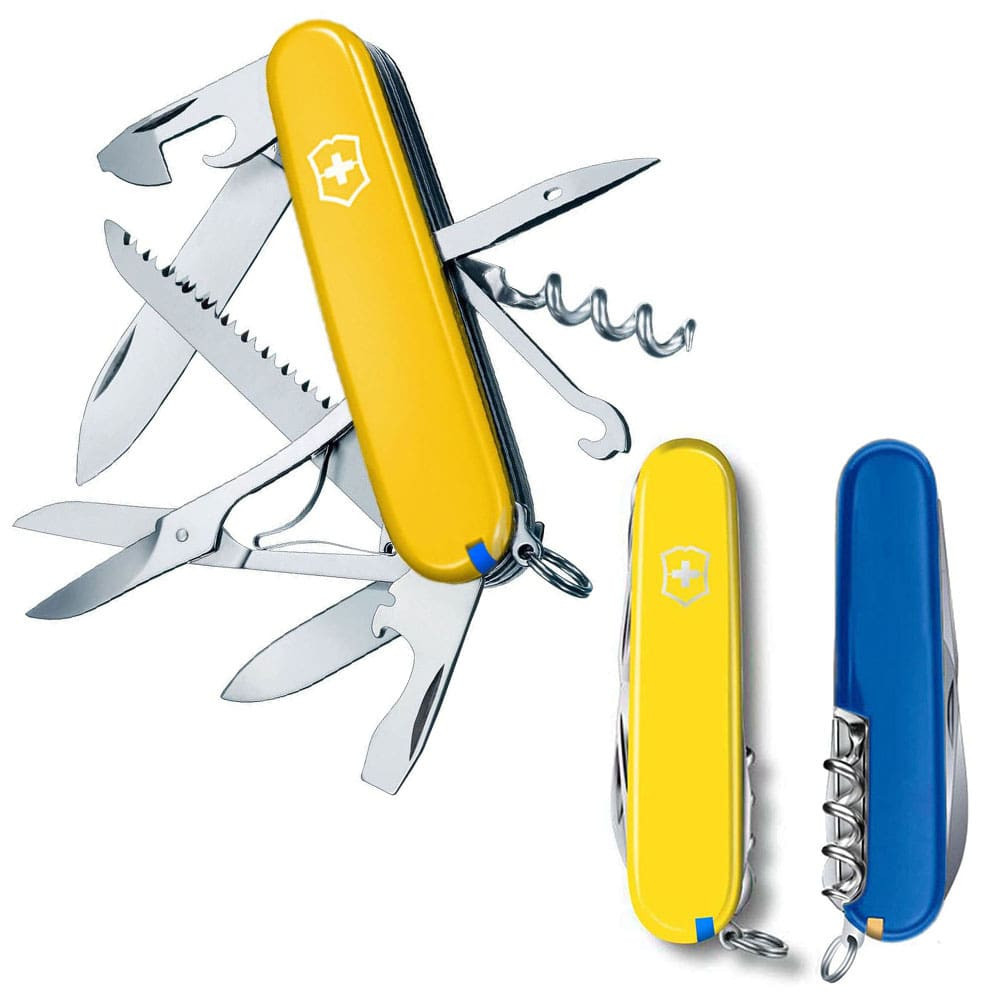 Швейцарський складаний ніж Victorinox HUNTSMAN UKRAINE жовто-синій 1.3713.8.2, фото 1