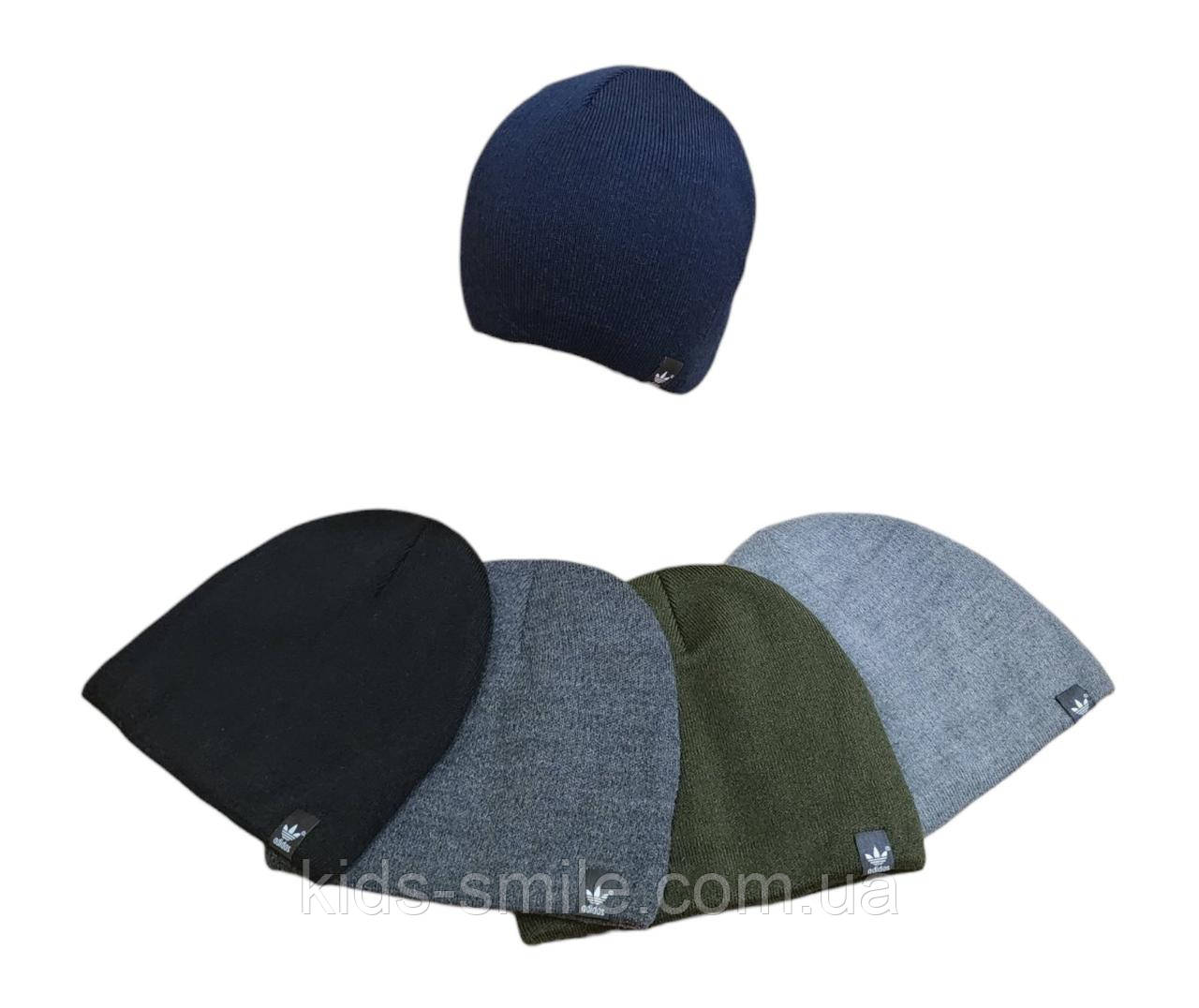 Шапки чоловічі теплі в'язані "Фліс"