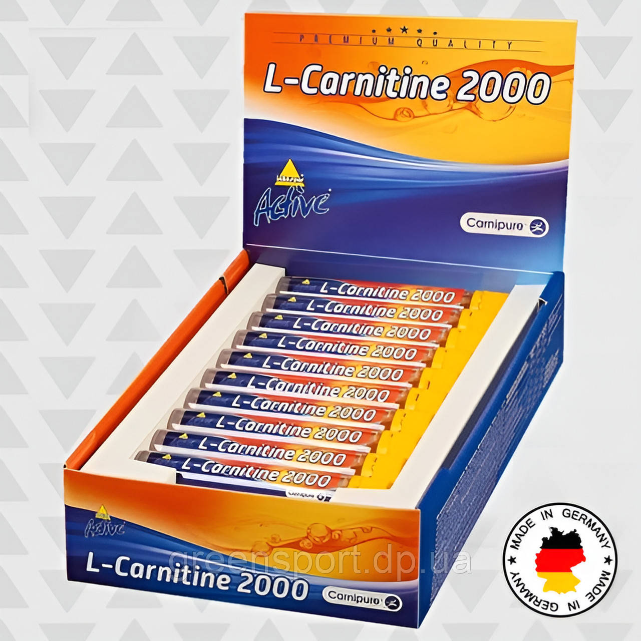 Inkospor L-Carnitine 2000 Carnipure 20х25 мл, жироспалювачі для спортсменів, L-карнітин 2000 мг, для схуднення