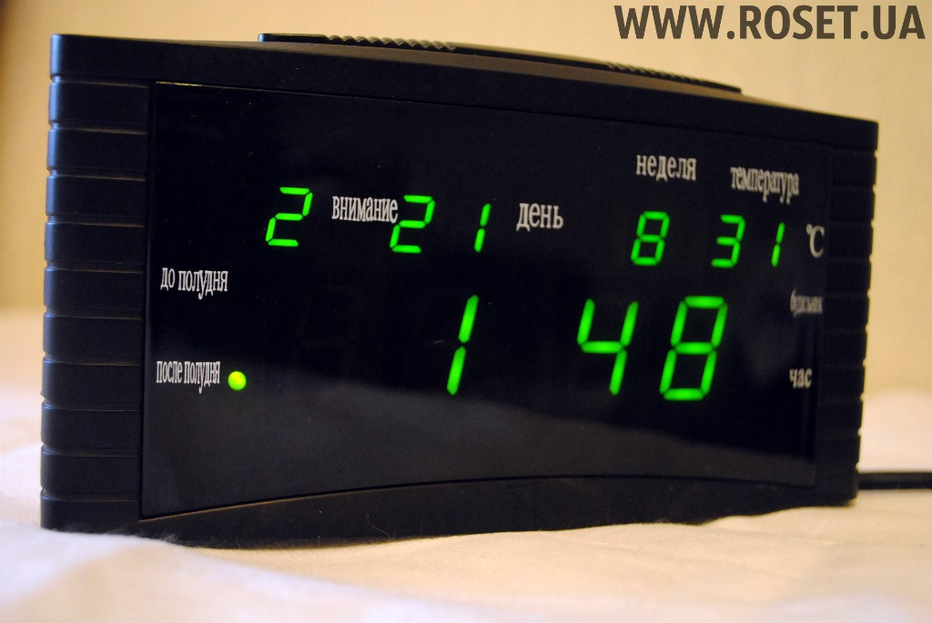 Настольные часы с календарем LED Digital Clock Caixing CX-838 - фото 4 - id-p343360898