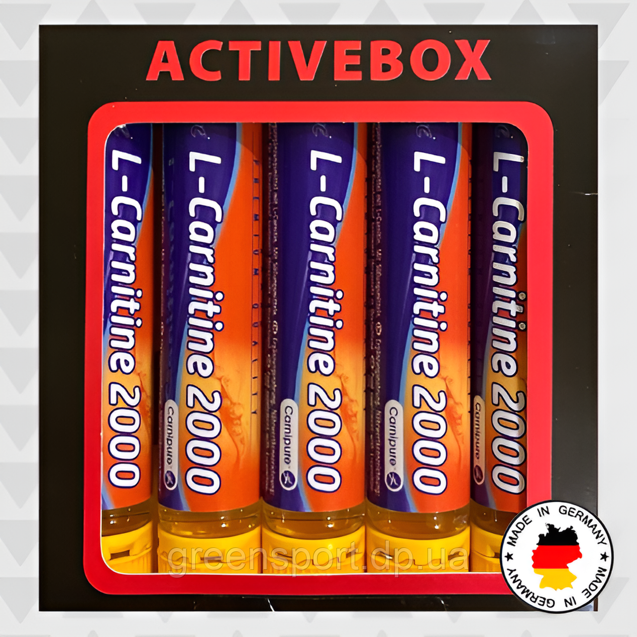 Inkospor L-Carnitine 2000 Activebox 5х25 мл, жироспалювачі для спортсменів, L-карнітин 2000 мг, для схуднення