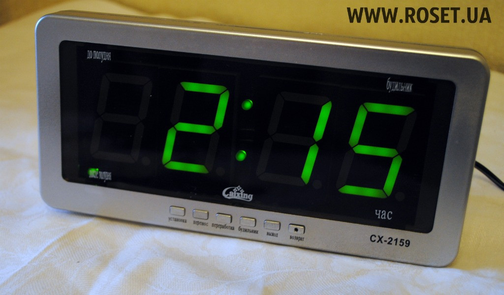 Класичний настінний електронний годинник LED Digital Clock Caixing CX-2159