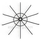 Ярус TWIG (наскрізний). Упаковка 5 штук. Для ременної стійки вертушки, для ременів, біжутерії, аксесуарів, фото 4