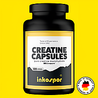 Inkospor Creatine Capsules 120 капсул, креатин моногідрат, при заняттях спортом та тренуваннях