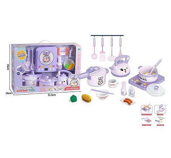 Дитячий набір посуду (звук, плита на батарейках, підсвічування) HY 01-1