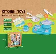 Дитячий набір посуду (каструлька, сковорідка, плита, чашки) HG 3020