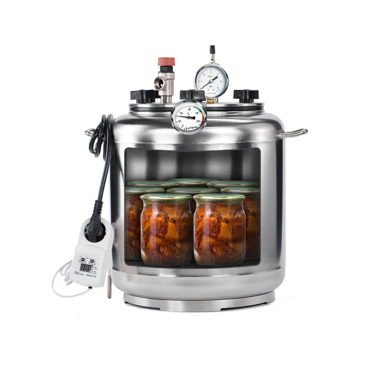 Автоклав для консервування з нержавійки (8 банок, електро підігрів), фото 1