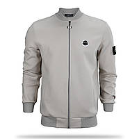 Кофта весна-осень бежевая STONE ISLAND - Moncler бомбер патч на рукаве BEJ 3XL(Р) 24-603-004