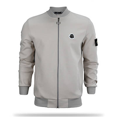 Кофта весна-осінь бежева STONE ISLAND — Moncler бомбер патч на рукаві BEJ 3XL (Р) 24-603-004