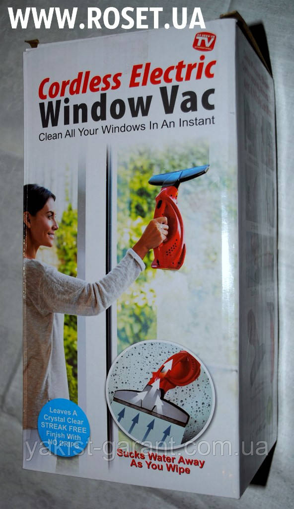 Бездротовий вакуумний очищувач для вікон ― Cordless Electric Window Vac, фото 1