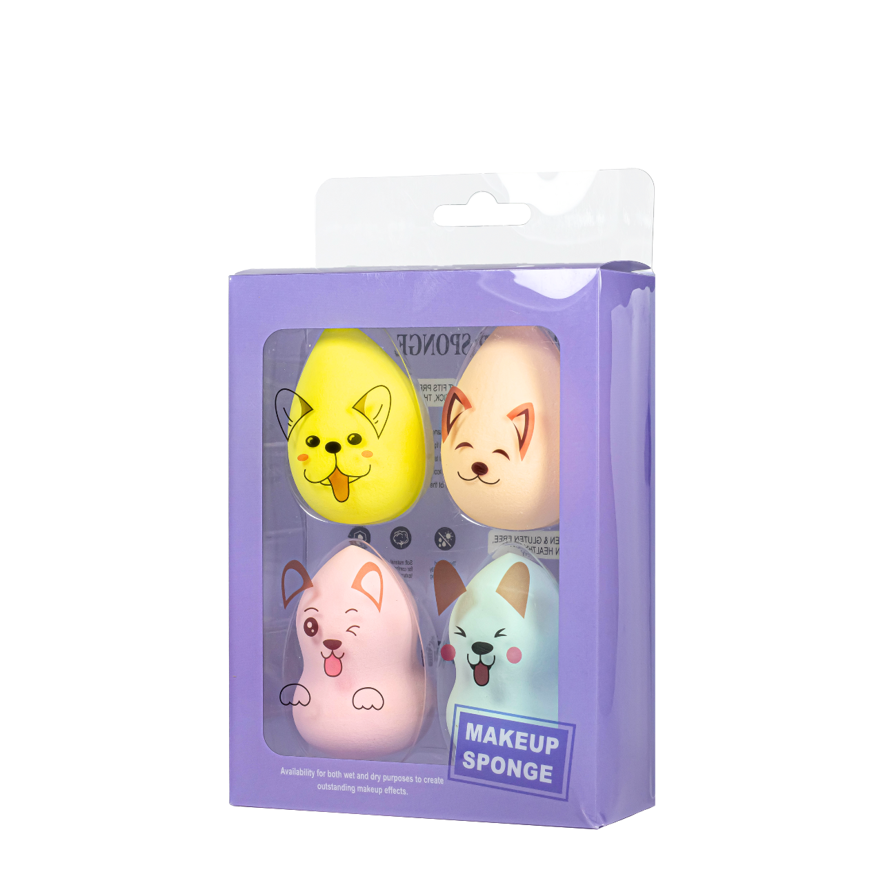 Набір спонж для макіяжу 4 в 1 в асортименті Makeup Sponge, фото 1