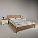 Ліжко двоспальне "Хюгге" з натурального дерева, фото 3