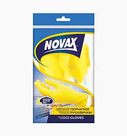 Рукавички латексні універсальні господарчі L, Novax, Арт.44947
