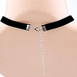 Шикарний чокер з чорним серцем серце в стилі панк готика, фото 4