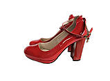 Весільні тематичні червоні туфлі ремінець 37, фото 2