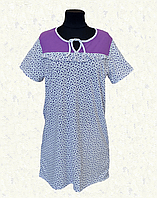 Нічна сорочка трикотажна із коротким рукавом Комбі Фіолетова р.48