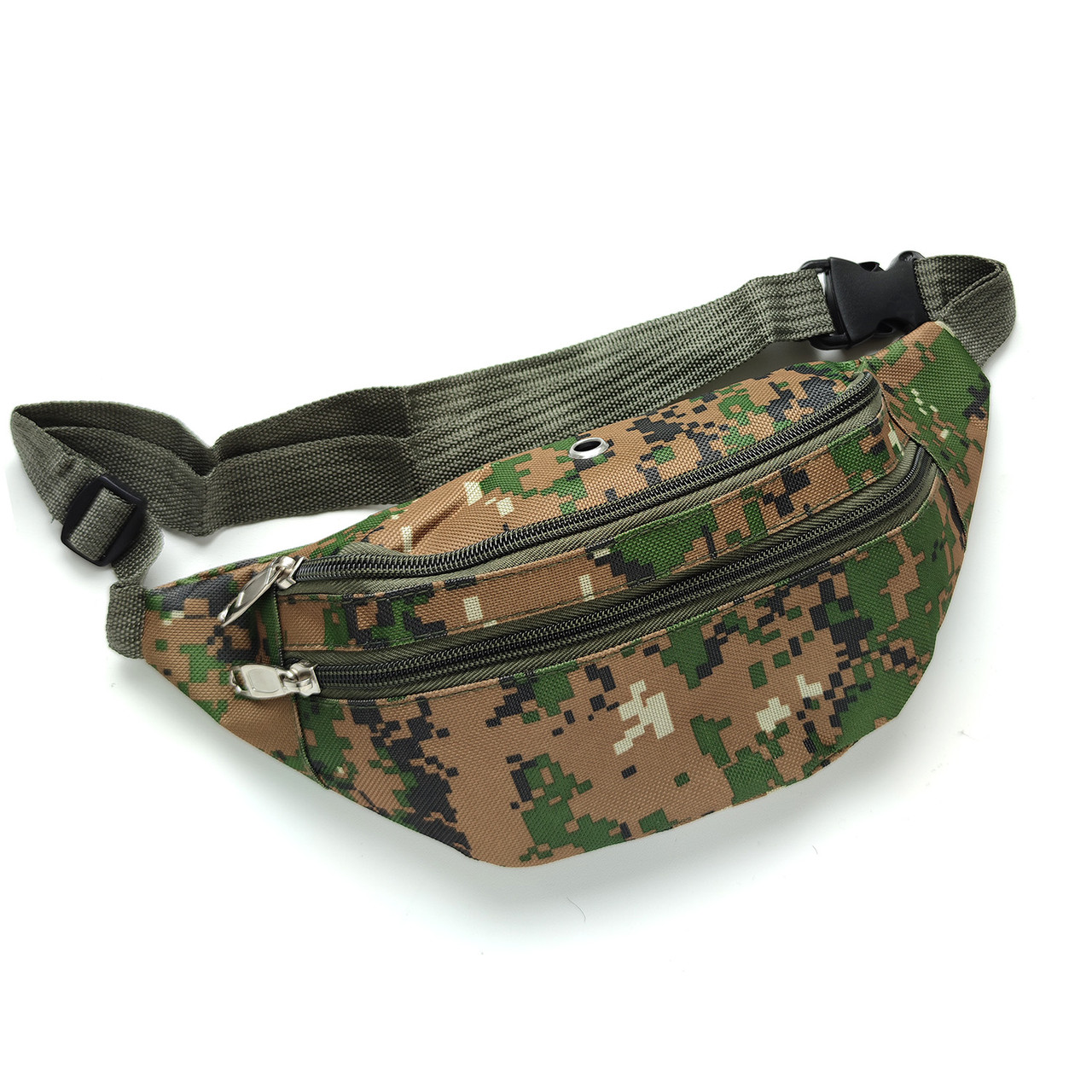 Сумка-бананка на пояс Cloth Bag Brown Camouflage (Size S), фото 1