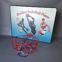 Щит баскетбольный детский World Sport с кольцом и сеткой 61 х 46 см Синий (SC-88337)