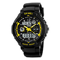 Skmei 0931 s -shock желтые мужские спортивные часы