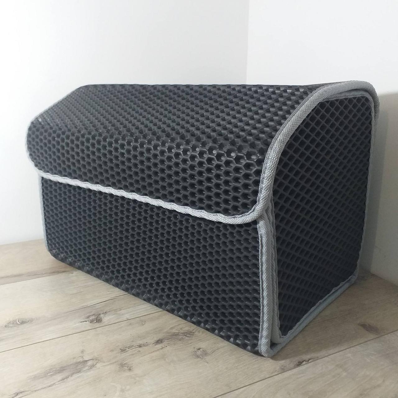 Органайзер у багажник EVA Car Box 47*31*30 см Сумка в багажник Чорний із сірою окантовкою (KG-11069), фото 1
