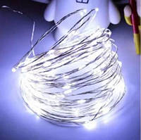 LED гірлянда від USB і батарейок 100 LED 2 в 1 на 5 м колір ХОЛОДНИЙ БІЛИЙ, фото 6