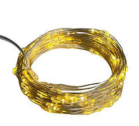 LED-гірлянда від USB і батарейок 100 LED 2 в 1 на 5 м колір ТЕПЛИЙ БІЛИЙ, фото 2