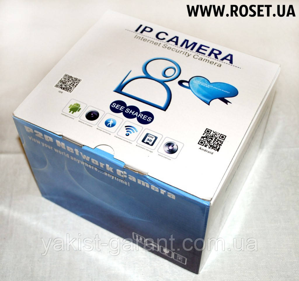 Камера відеоспостереження з можливістю віддаленого доступу - IP P2P Network Security Camera + TF-card, фото 1
