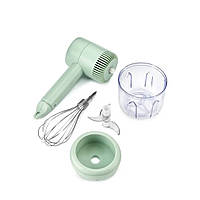 Міксер подрібнювач Хвилинка ручний бездротовий 2 в 1 (8347)