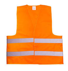 Сигнальний жилет (помаранчевий) зі світловідбиваючими смугами – безпека на дорозі та в роботі