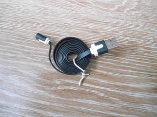 Шнур USB micro USB плоский дріт перехідник 1 м