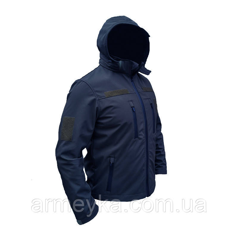 Куртка вітро/вологостійка softshell темно-синя