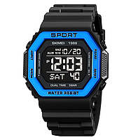 Skmei 1988 чоловічий спортивний годинник чорний із синім