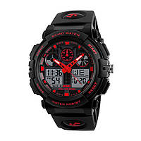 SKMEI 1270 черный-красный мужские спортивные часы