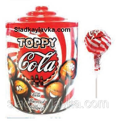 Льодяники на паличці Toppy Cola 120 шт (Saturn)