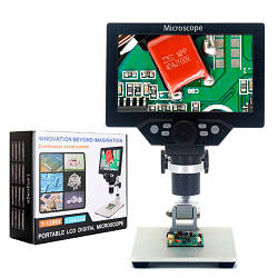 Мікроскоп цифровий з 7 РК на штативі, 3000мАг, MicroSD, 12Мп, 1-1200X, G1200